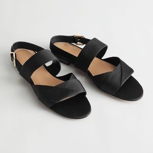 & Other Stories Twill Slingback Buckle Sandals